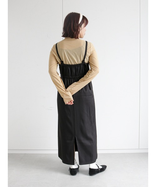 ehka sopo(エヘカソポ)の「シアーチェックハイネックカットソー(Tシャツ/カットソー・レディース・オフホワイト/カーキ/ベージュ・フリ-)」の22枚目の写真