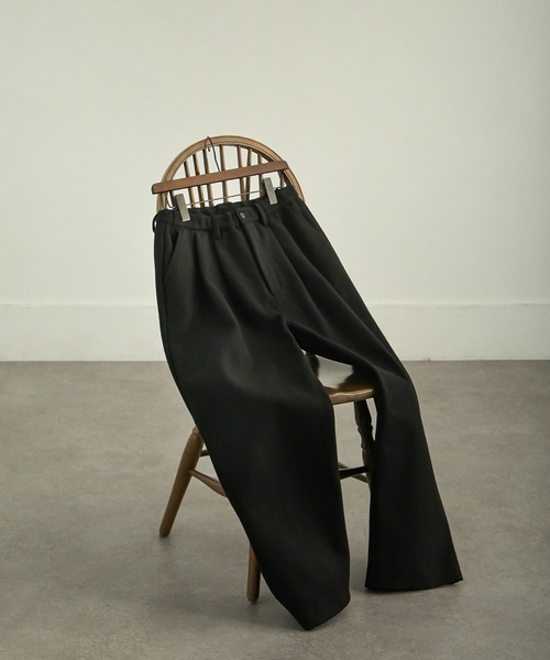 NILWAY（ニルウェイ）の「1タックウールライクワイドストレートパンツ（その他パンツ・メンズ・オリーブ/ブラック/アイボリー・LARGE/SMALL/MEDIUM）」の21枚目の写真