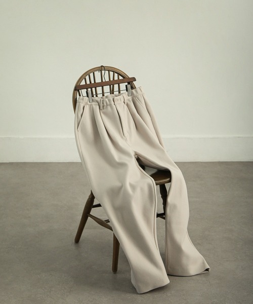 NILWAY（ニルウェイ）の「1タックウールライクワイドストレートパンツ（その他パンツ・メンズ・オリーブ/ブラック/アイボリー・LARGE/SMALL/MEDIUM）」の22枚目の写真