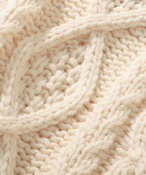 SHOO・LA・RUE（シューラルー）の「【110-140cm】ケーブルニットカーデ（カーディガン/ボレロ・キッズ・ブラウン系/アイボリー・14/13/12/11）」の9枚目の写真