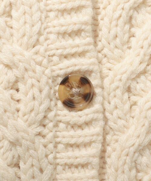 SHOO・LA・RUE（シューラルー）の「【110-140cm】ケーブルニットカーデ（カーディガン/ボレロ・キッズ・ブラウン系/アイボリー・14/13/12/11）」の10枚目の写真