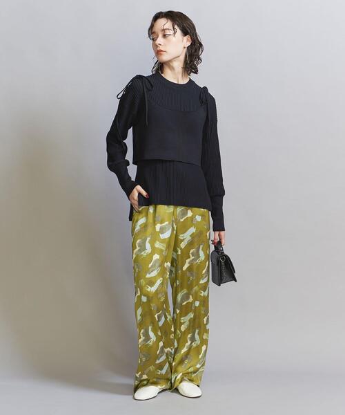 BEAUTY&YOUTH UNITED ARROWS（ビューティーアンドユースユナイテッドアローズ）の「ブラッシュ ドローペイント パンツ -ウォッシャブル-（その他パンツ・レディース・イエロー/ブラック・M/S）」の12枚目の写真