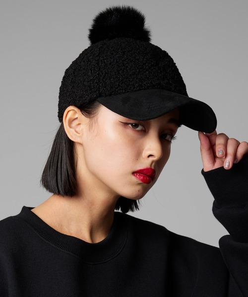 Narcissus（ナルシス）の「【Narcissus】ポンポンキャップ（キャップ・レディース・ベージュ/ブラック・FREE）」の9枚目の写真