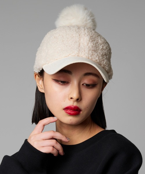 Narcissus（ナルシス）の「【Narcissus】ポンポンキャップ（キャップ・レディース・ベージュ/ブラック・FREE）」の11枚目の写真