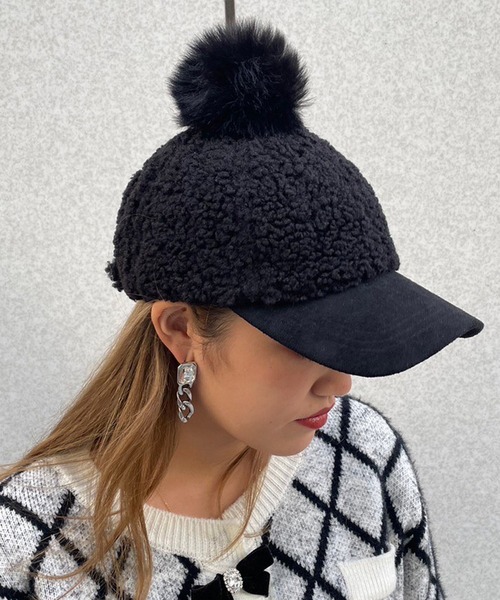 Narcissus（ナルシス）の「【Narcissus】ポンポンキャップ（キャップ・レディース・ベージュ/ブラック・FREE）」の10枚目の写真