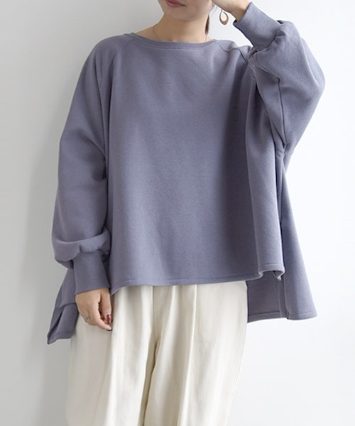 and it_（アンドイット）の「ボリュームスリーブゆる裏起毛プルオーバー（スウェット・レディース・パープル/アイボリー/ピンク/ブラック/モカ・M）」の22枚目の写真