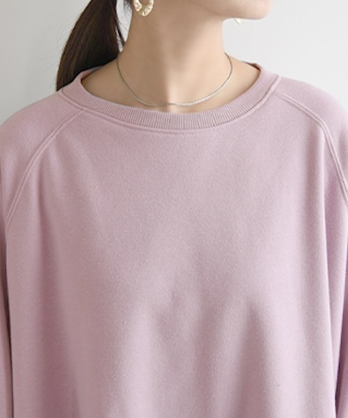 and it_（アンドイット）の「ボリュームスリーブゆる裏起毛プルオーバー（スウェット・レディース・パープル/アイボリー/ピンク/ブラック/モカ・M）」の9枚目の写真