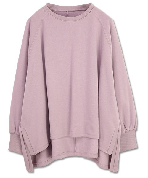 and it_（アンドイット）の「ボリュームスリーブゆる裏起毛プルオーバー（スウェット・レディース・パープル/アイボリー/ピンク/ブラック/モカ・M）」の14枚目の写真