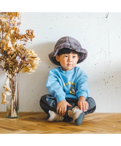 BREEZE by yumi.（ブリーズバイユミ）の「WEB限定 裏起毛バリエーショントレーナー【BREEZE by yumi】（スウェット・キッズ・チャコール/ライム/アイボリー/ブルー/キャメル・100/80/140/130/120/110/90）」の19枚目の写真