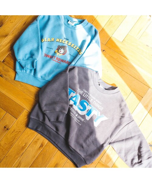 BREEZE by yumi.（ブリーズバイユミ）の「WEB限定 裏起毛バリエーショントレーナー【BREEZE by yumi】（スウェット・キッズ・チャコール/ライム/アイボリー/ブルー/キャメル・100/80/140/130/120/110/90）」の17枚目の写真