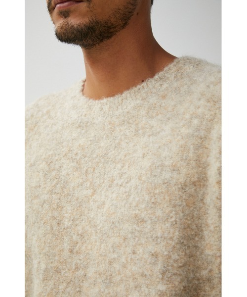 AZUL by moussy（アズールバイマウジー）の「BOUCLE COMFORTABLE KNIT/ブークレコンフォータブルニット（ニット/セーター・メンズ・ネイビー/ライトベージュ/キャメル・LARGE/MEDIUM）」の10枚目の写真