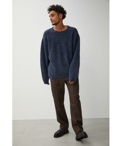 AZUL by moussy（アズールバイマウジー）の「BOUCLE COMFORTABLE KNIT/ブークレコンフォータブルニット（ニット/セーター・メンズ・ネイビー/ライトベージュ/キャメル・LARGE/MEDIUM）」の16枚目の写真