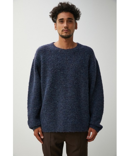 AZUL by moussy（アズールバイマウジー）の「BOUCLE COMFORTABLE KNIT/ブークレコンフォータブルニット（ニット/セーター・メンズ・ネイビー/ライトベージュ/キャメル・LARGE/MEDIUM）」の17枚目の写真