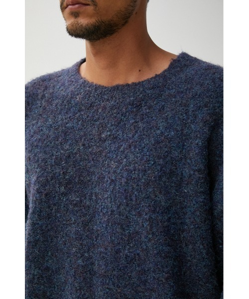 AZUL by moussy（アズールバイマウジー）の「BOUCLE COMFORTABLE KNIT/ブークレコンフォータブルニット（ニット/セーター・メンズ・ネイビー/ライトベージュ/キャメル・LARGE/MEDIUM）」の20枚目の写真
