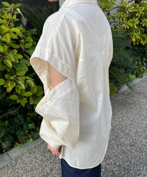 nemne store(ネンネストア)の「【低身長用サイズあり】2way袖開きアソートストライプシャツ(シャツ/ブラウス・レディース・ブルー/アイボリー/ピンク・SMALL/MEDIUM)」の14枚目の写真