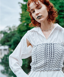 EMMA LIMBER（エマリンバー）の「Ripple Jacquard Bustier（リップルジャカードビスチェ）（チューブトップ）」