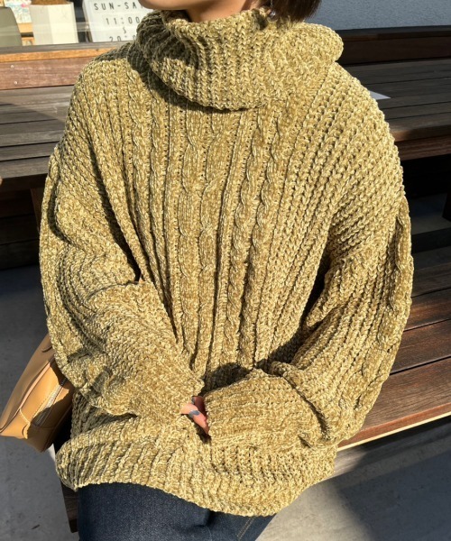 nemne store(ネンネストア)の「【低身長用サイズあり】ネックウォーマー付きロングモールニットプルオーバー(ニット/セーター・レディース・アイボリー/グリーン/ピンク・SMALL/MEDIUM)」の10枚目の写真