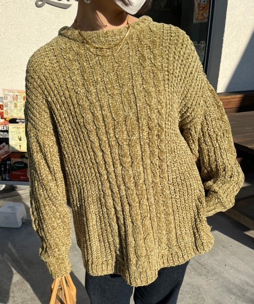 nemne store(ネンネストア)の「【低身長用サイズあり】ネックウォーマー付きロングモールニットプルオーバー(ニット/セーター・レディース・アイボリー/グリーン/ピンク・SMALL/MEDIUM)」の19枚目の写真