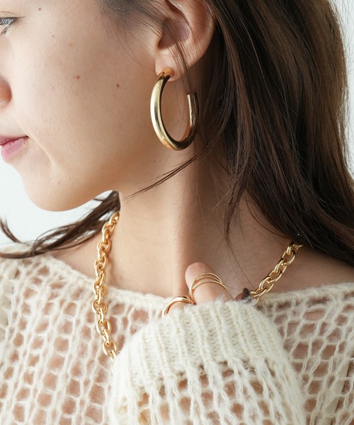 COLONY 2139(コロニートゥーワンスリーナイン)の「パイプフープピアス(ピアス(両耳用)・レディース・ゴールド/シルバー・FREE)」の16枚目の写真