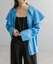 mystic | ラッフルカラーシャツ(シャツ/ブラウス)