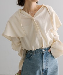 mystic | ラッフルカラーシャツ(シャツ/ブラウス)