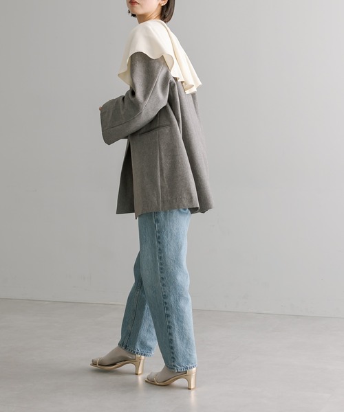 mystic（ミスティック）の「ラッフルカラーシャツ（シャツ/ブラウス・レディース・アイボリー/ブラック/ブルー・FREE）」の17枚目の写真