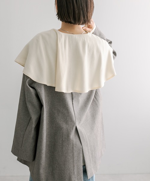 mystic（ミスティック）の「ラッフルカラーシャツ（シャツ/ブラウス・レディース・アイボリー/ブラック/ブルー・FREE）」の21枚目の写真