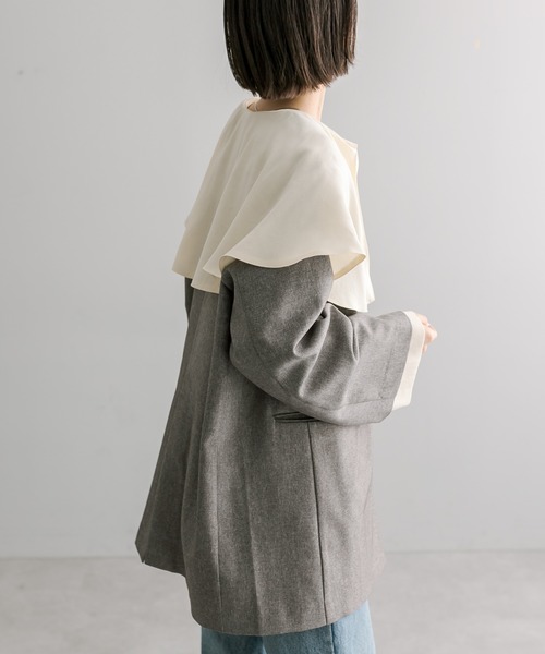 mystic（ミスティック）の「ラッフルカラーシャツ（シャツ/ブラウス・レディース・アイボリー/ブラック/ブルー・FREE）」の22枚目の写真