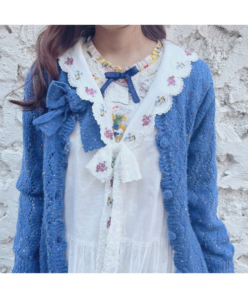 PINK HOUSE（ピンクハウス）の「小花刺繍使いタブリエ（その他トップス