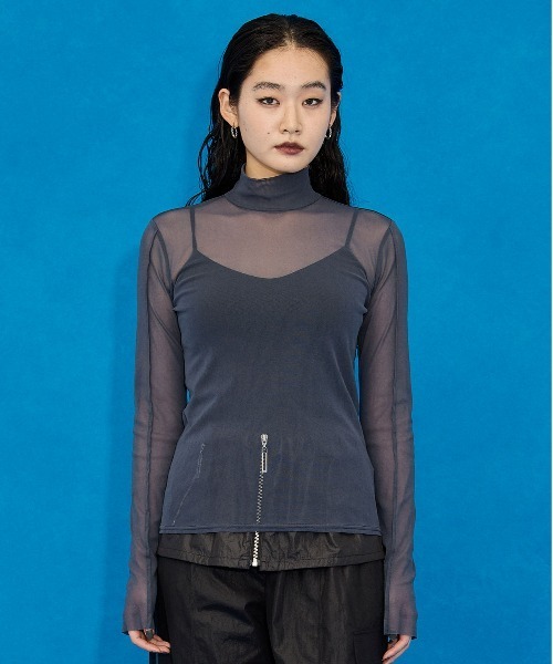 UNITED TOKYO（ユナイテッドトウキョウ）の「チュールトップス（Tシャツ/カットソー・レディース・ブラック/グリーン/グレー・FREE）」の22枚目の写真