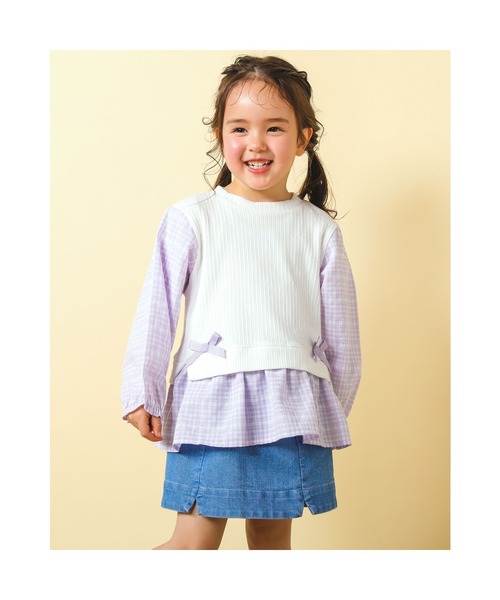 SLAP SLIP(スラップスリップ)の「SLAPSLIP/タブハート飾りツイルデニムスカパン(90~130cm)(その他パンツ・キッズ・ピンク/ブルー・100/130/110/90/120)」の18枚目の写真