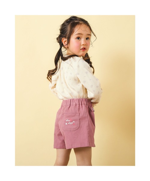 SLAP SLIP(スラップスリップ)の「SLAPSLIP/タブハート飾りツイルデニムスカパン(90~130cm)(その他パンツ・キッズ・ピンク/ブルー・100/130/110/90/120)」の10枚目の写真