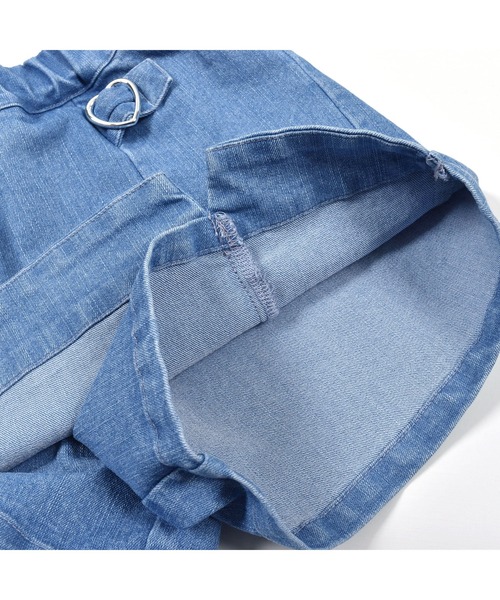 SLAP SLIP(スラップスリップ)の「SLAPSLIP/タブハート飾りツイルデニムスカパン(90~130cm)(その他パンツ・キッズ・ピンク/ブルー・100/130/110/90/120)」の7枚目の写真