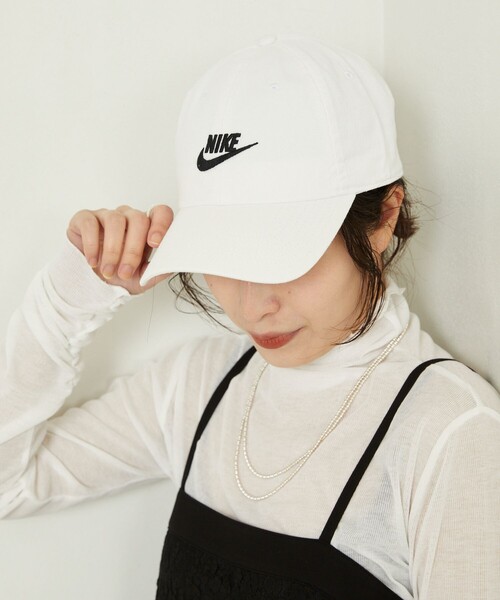 Aresense(アーセンス)の「NIKE/ナイキ ヘリテージ86 フューチュラ ウォッシュ加工(キャップ・レディース・ホワイト/ブラック/ネイビー/ブルーグリーン/ピンク・ONE SIZE)」の2枚目の写真
