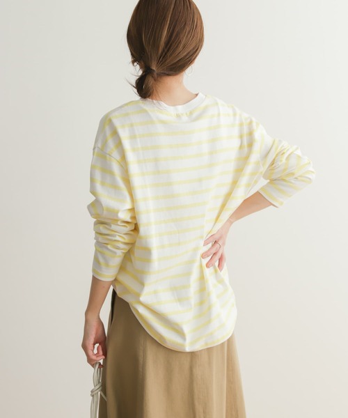 URBAN RESEARCH DOORS（アーバンリサーチドアーズ）の「ボーダーワイドプルオーバー（Tシャツ/カットソー・レディース・ピンク/ネイビー/イエロー/ブルー・MEDIUM）」の9枚目の写真