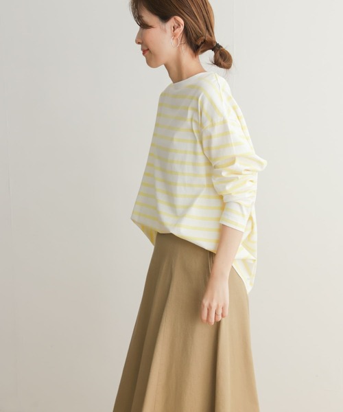 URBAN RESEARCH DOORS（アーバンリサーチドアーズ）の「ボーダーワイドプルオーバー（Tシャツ/カットソー・レディース・ピンク/ネイビー/イエロー/ブルー・MEDIUM）」の12枚目の写真