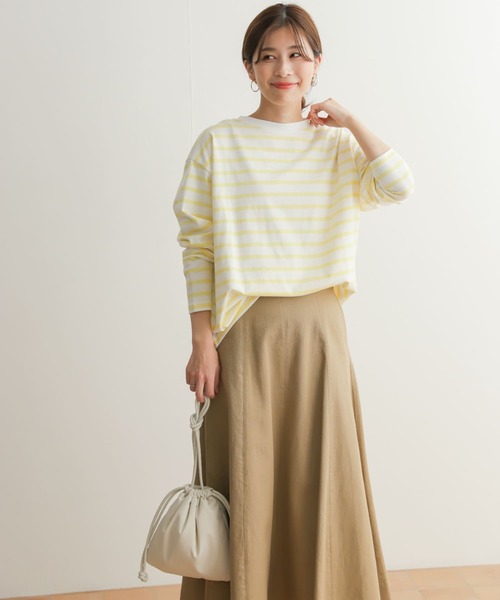 URBAN RESEARCH DOORS（アーバンリサーチドアーズ）の「ボーダーワイドプルオーバー（Tシャツ/カットソー・レディース・ピンク/ネイビー/イエロー/ブルー・MEDIUM）」の15枚目の写真