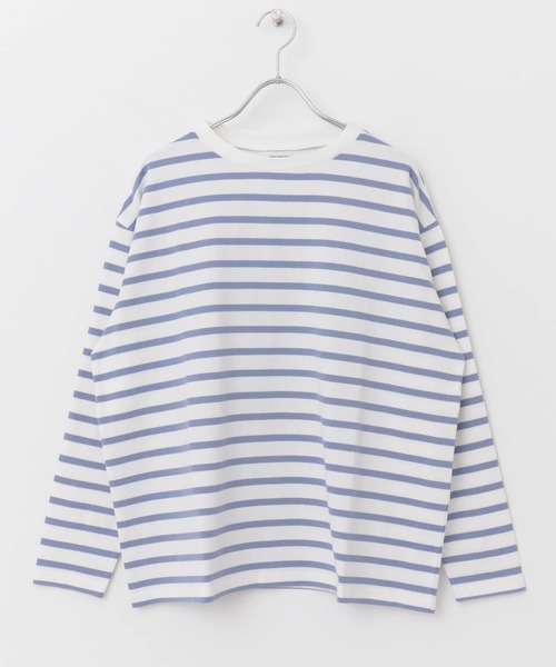 URBAN RESEARCH DOORS（アーバンリサーチドアーズ）の「ボーダーワイドプルオーバー（Tシャツ/カットソー・レディース・ピンク/ネイビー/イエロー/ブルー・MEDIUM）」の8枚目の写真