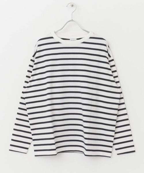 URBAN RESEARCH DOORS（アーバンリサーチドアーズ）の「ボーダーワイドプルオーバー（Tシャツ/カットソー・レディース・ピンク/ネイビー/イエロー/ブルー・MEDIUM）」の7枚目の写真