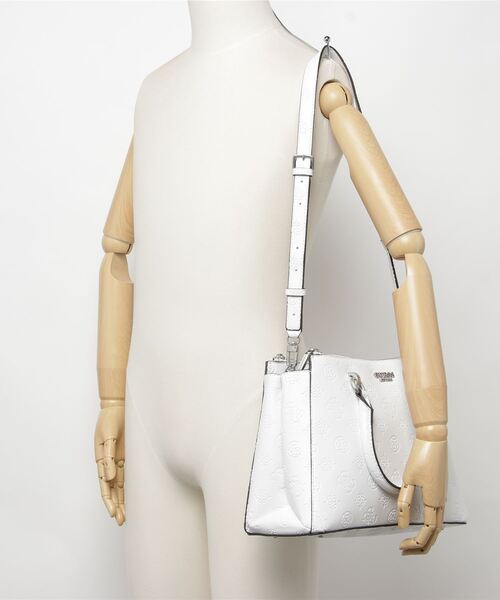 Guess（ゲス）の「GALERIA Status Satchel（ハンドバッグ・レディース・ホワイト・ONE SIZE）」の7枚目の写真
