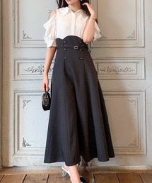 【WEB限定カラーあり】オープンショルダートレンチワンピース