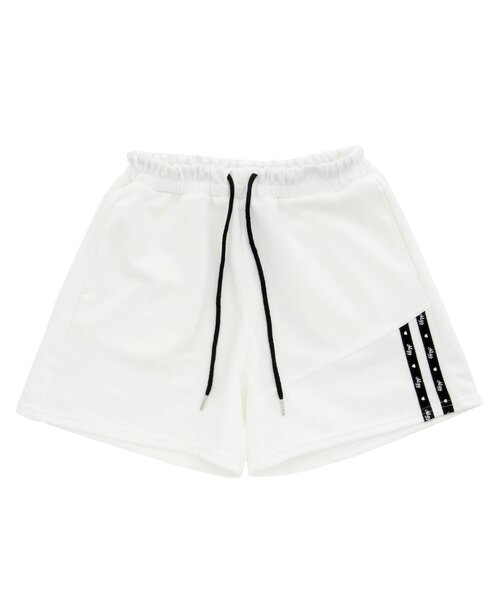 algy(アルジー)の「【吸水速乾】ラインロゴキュロット(その他パンツ・キッズ・ブラック/オフホワイト/サックスブルー・XX-SMALL/X-SMALL/SMALL/MEDIUM)」の1枚目の写真