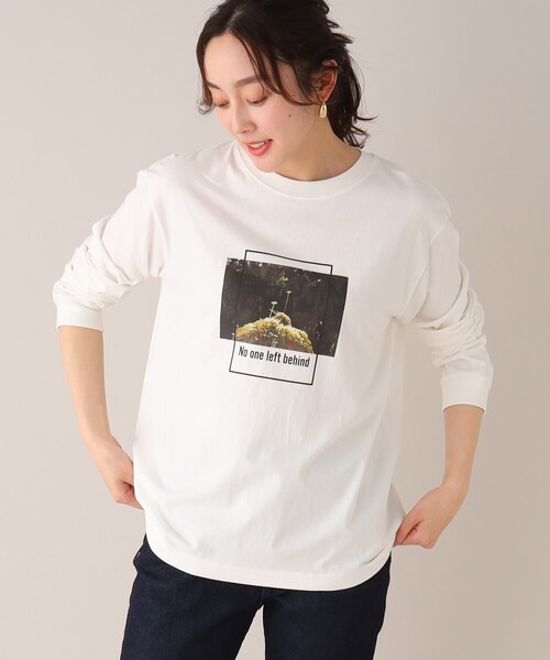UNTITLED(アンタイトル)の「【WORLD for the World】グリーンフォトプリントカットソー(Tシャツ/カットソー・レディース・ブラック/アイボリー・00/02/04)」の18枚目の写真