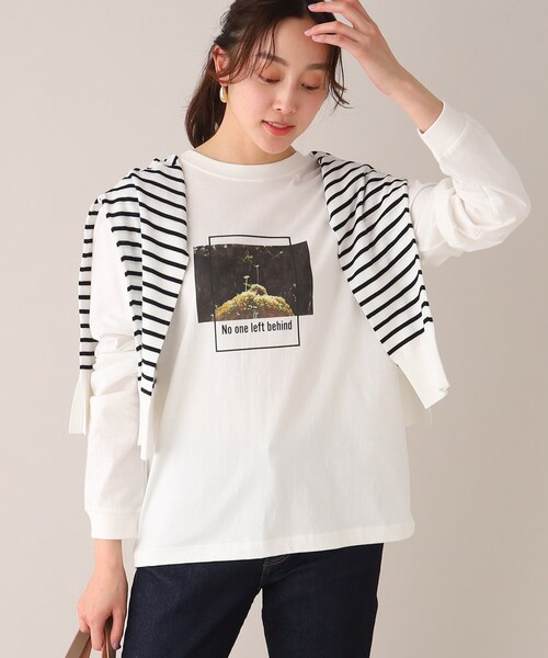 UNTITLED(アンタイトル)の「【WORLD for the World】グリーンフォトプリントカットソー(Tシャツ/カットソー・レディース・ブラック/アイボリー・00/02/04)」の17枚目の写真