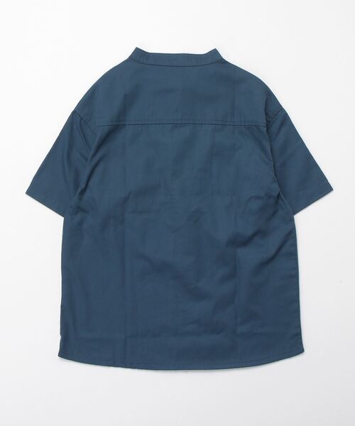 LOGOS（ロゴス）の「【30】〔LOGOS/ロゴス〕TCツイル 半袖シャツ（Tシャツ/カットソー・キッズ・ブルー/カーキ・150/140/160/130）」の9枚目の写真