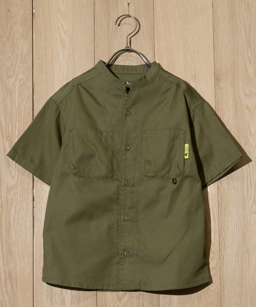 LOGOS（ロゴス）の「【30】〔LOGOS/ロゴス〕TCツイル 半袖シャツ（Tシャツ/カットソー・キッズ・ブルー/カーキ・150/140/160/130）」の2枚目の写真