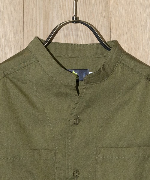 LOGOS（ロゴス）の「【30】〔LOGOS/ロゴス〕TCツイル 半袖シャツ（Tシャツ/カットソー・キッズ・ブルー/カーキ・150/140/160/130）」の6枚目の写真