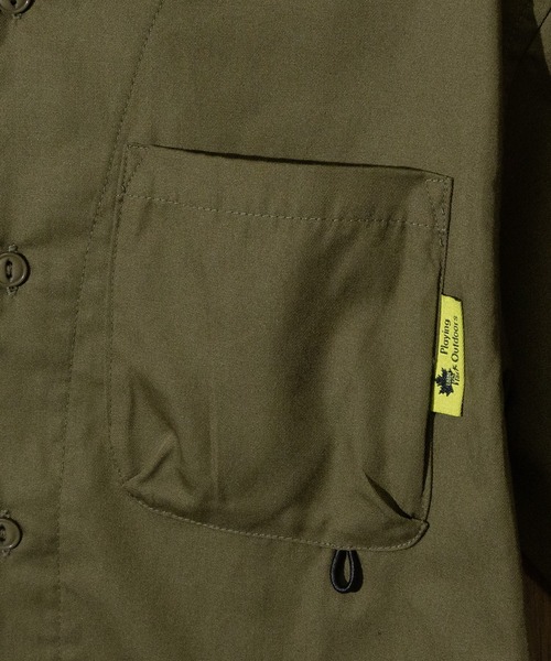 LOGOS（ロゴス）の「【30】〔LOGOS/ロゴス〕TCツイル 半袖シャツ（Tシャツ/カットソー・キッズ・ブルー/カーキ・150/140/160/130）」の3枚目の写真