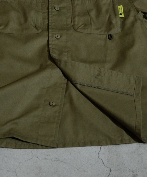 LOGOS（ロゴス）の「【30】〔LOGOS/ロゴス〕TCツイル 半袖シャツ（Tシャツ/カットソー・キッズ・ブルー/カーキ・150/140/160/130）」の7枚目の写真