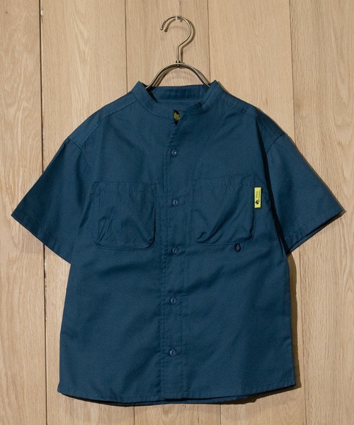 LOGOS(ロゴス)の「【30】〔LOGOS/ロゴス〕TCツイル 半袖シャツ(Tシャツ/カットソー・キッズ・ブルー/カーキ・150/140/160/130)」の12枚目の写真